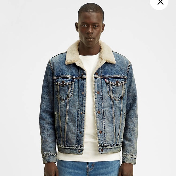 levi's sherpa trucker jacket mens